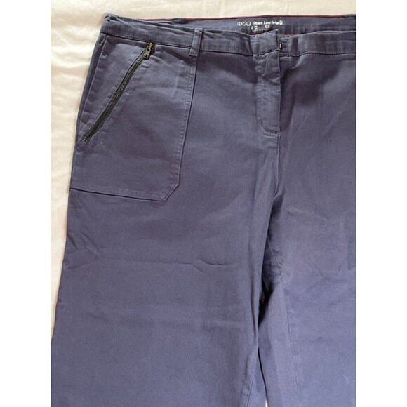 Peace Love World Purple Wide Leg‎ Crop Jeans Raw Hem Size 24W NWOT - Picture 2 of 9